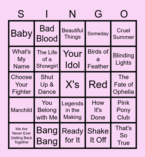 S T E L L A B R A T I O N Bingo Card