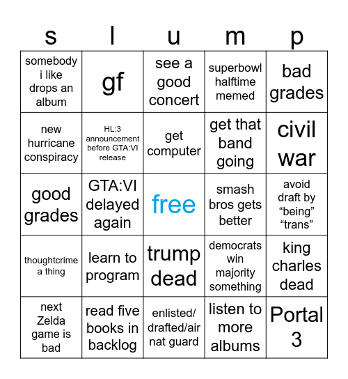 2026 Bingo Card