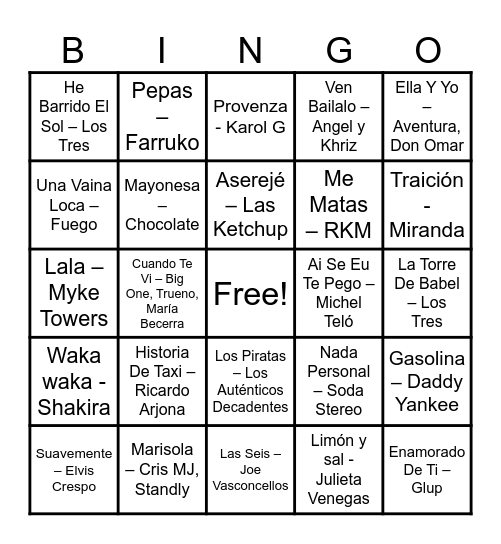 ♡ Bingo Card