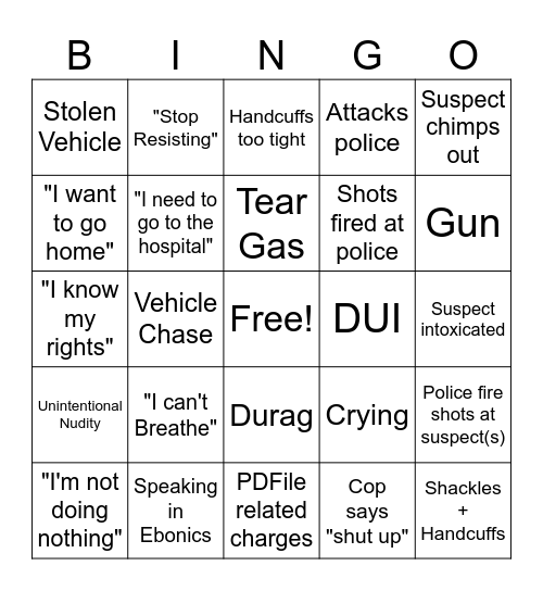 Midwest Safety Bingo Card