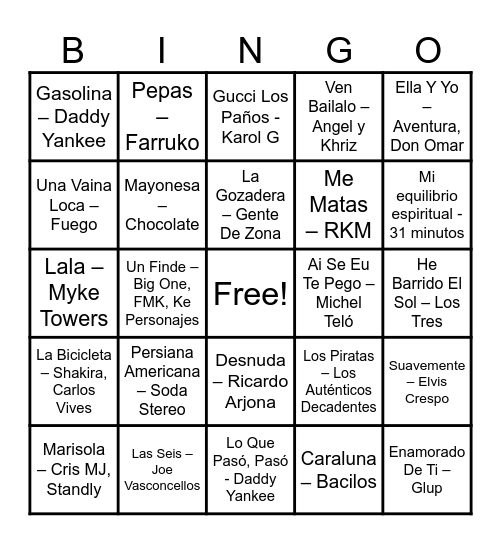 ♡ Bingo Card