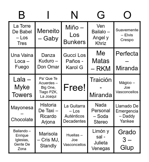 ♡ Bingo Card