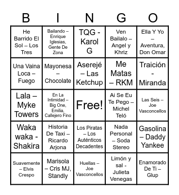 ♡ Bingo Card