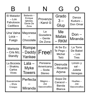 ♡ Bingo Card