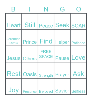 LOST & FOUND REVIEW BINGO Card