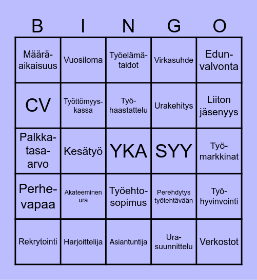 Excursion Bussibingo Card