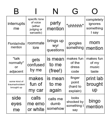 chai bingo🫖 Bingo Card