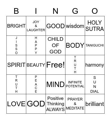 WHITE DOVE SNI Hawaii XMAS Bingo Card