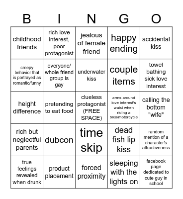 just BL things Bingo Card