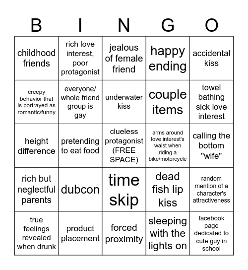 just BL things Bingo Card