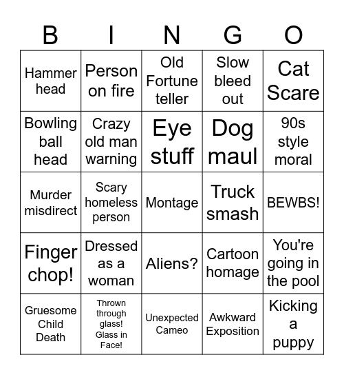 The Monkey Bingo Card