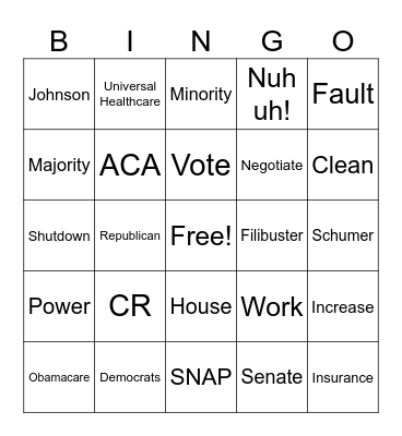 A More Perfect Bingo! Bingo Card