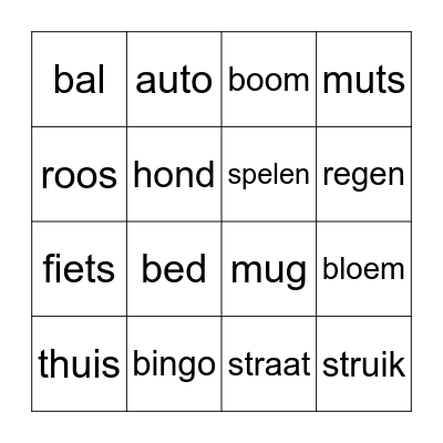 Andante's Sinterkerstnieuw Bingo Card