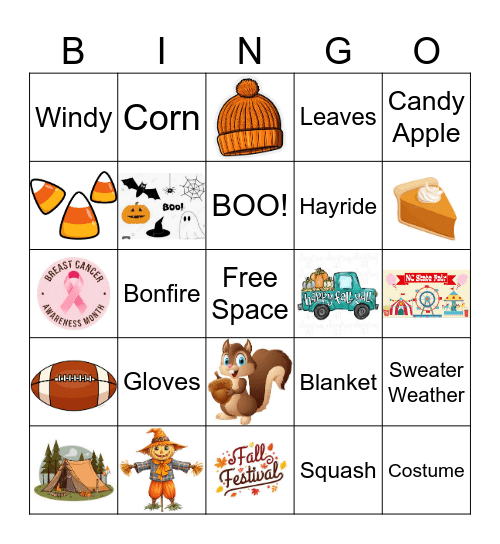 Fall Season- Mentoring Bingo Card