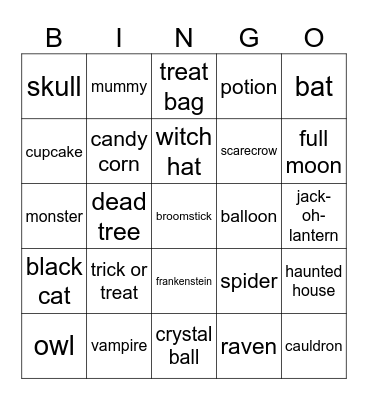 HALLOWEEN Bingo Card