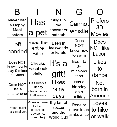 Welcome to IPC Revival Night! Bingo Card