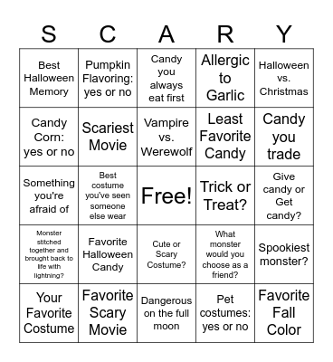 HALLOWEEN BINGO Card