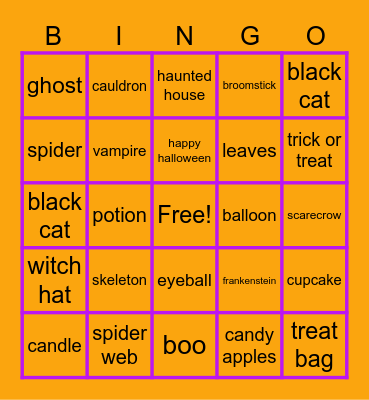 HALLOWEEN Bingo Card