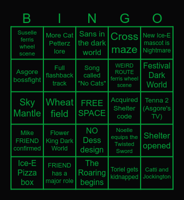 DELTARUNE CHAPTER 5 Bingo Card