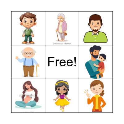 The family Bingo Card