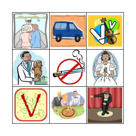 V-B Minimal Pairs Bingo Card