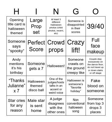 HALLOWINGO Bingo Card