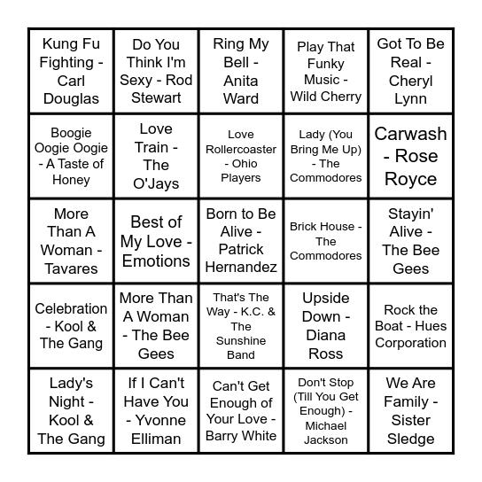 DISCO Bingo Card