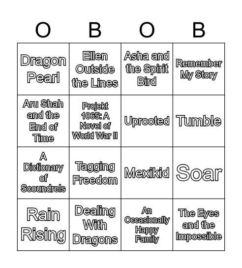OBOB 2025-26 6-8th Grade BINGO Card