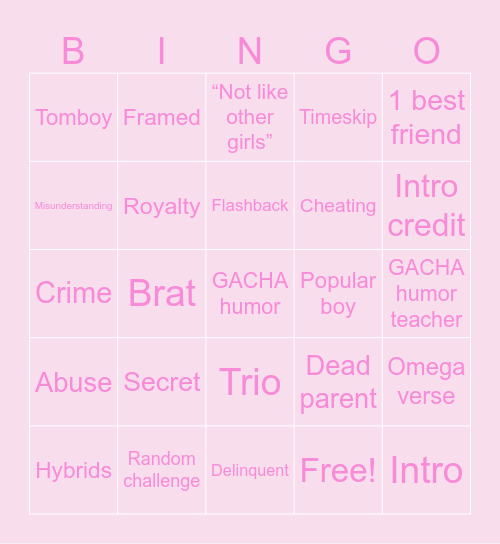 Glmm bingo Card