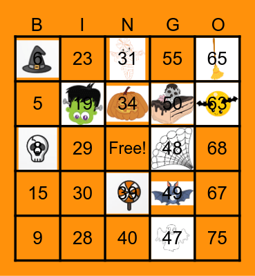 SASID HALLOWEEN BINGO Card