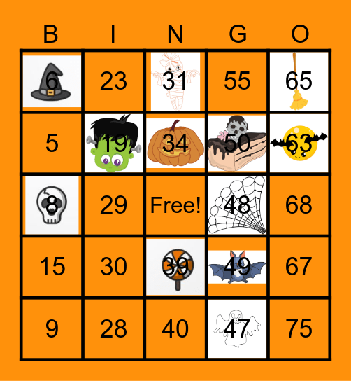 SASID HALLOWEEN BINGO Card