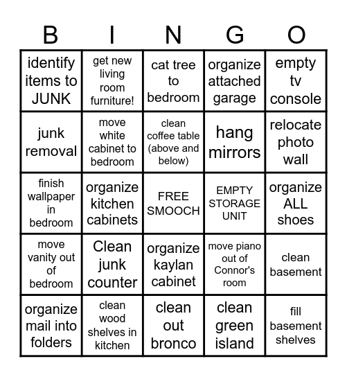 GET 'ER DONE!!!!!! Bingo Card