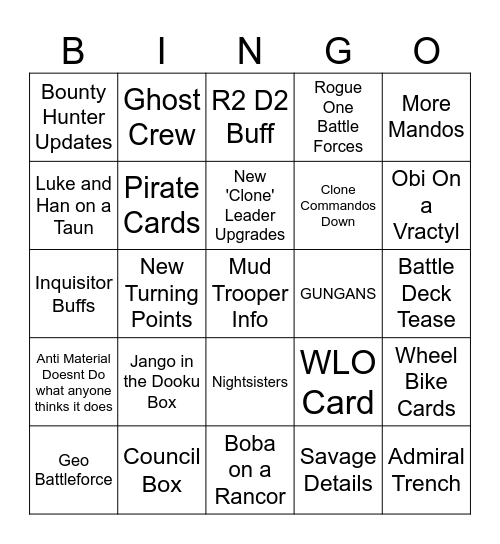 Ministrav 2025 Bingo Card
