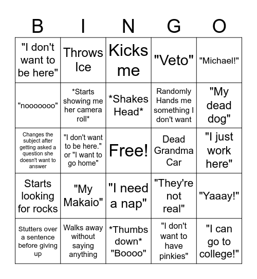 Aspen Bingo Card