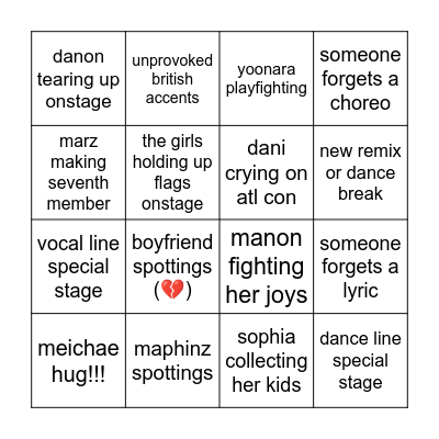 KATSTOUR BINGO Card