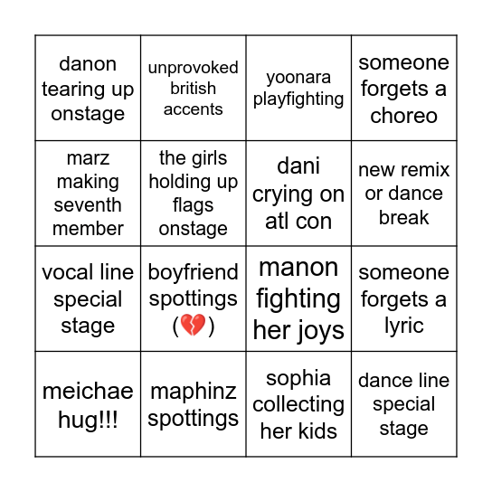 KATSTOUR BINGO Card