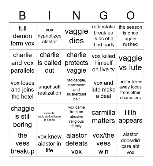 Habbo Hotel S2 Bingo Card