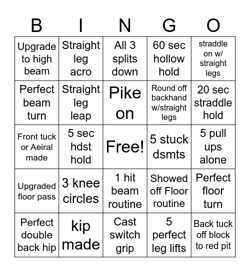 Silver Bingo Card