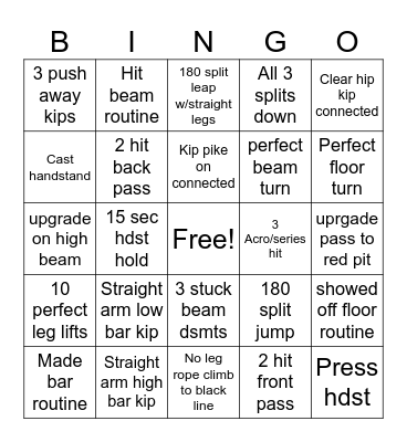 Platinum Bingo Card