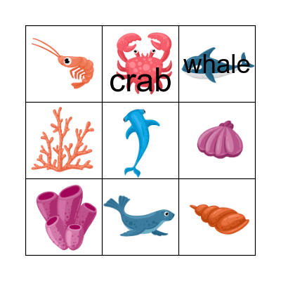 Ocean Bingo Card