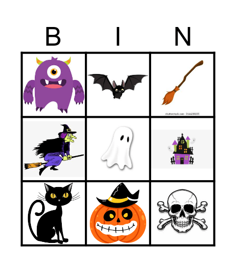 Halloween Bingo Card