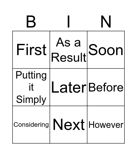 BINGO Card