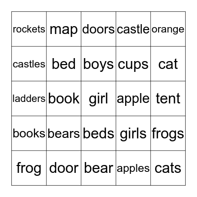-s Bingo Card
