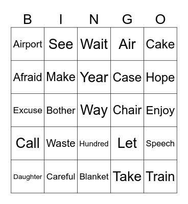 grade 3 Bingo Card