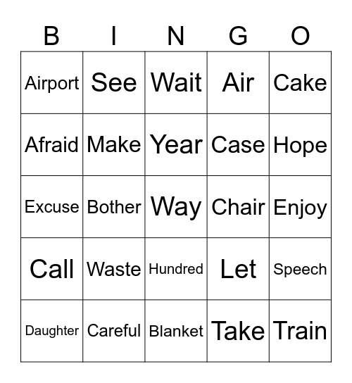 grade 3 Bingo Card