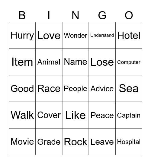 grade 4 Bingo Card