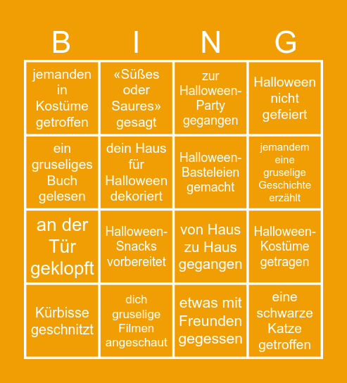 Hast du.../Bist du... Bingo Card