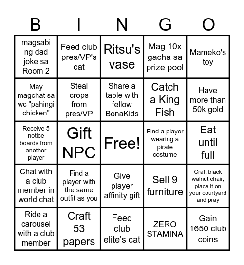 Komori Game (BonaKids) Bingo Card