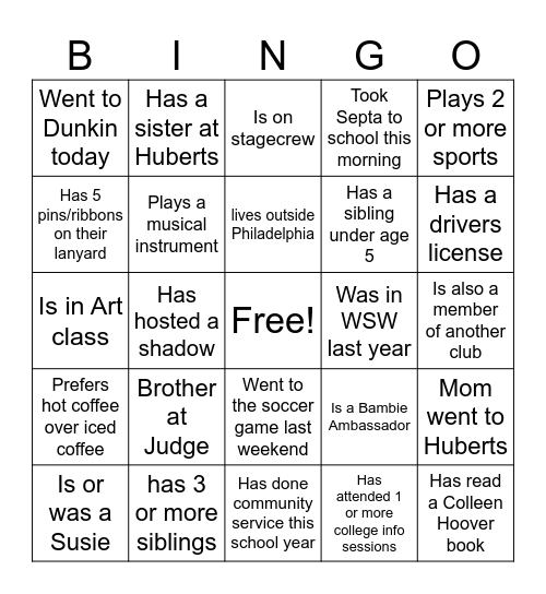 Women Supporting Women Bingo Card