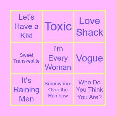 2026 Singalonga Pride Bingo Card
